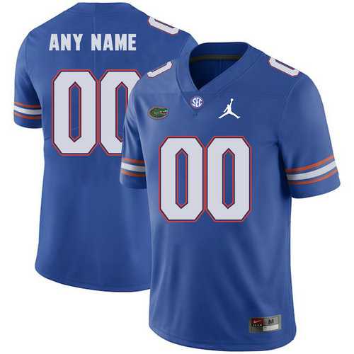 Men%27s Florida Gators Customized Blue College Football Jersey->customized ncaa jersey->Custom Jersey